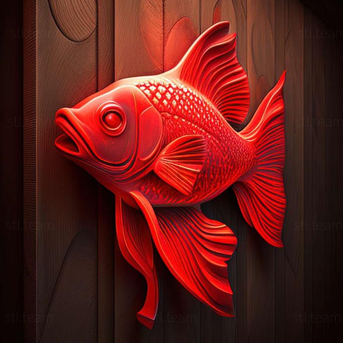 3D model False red neon fish (STL)